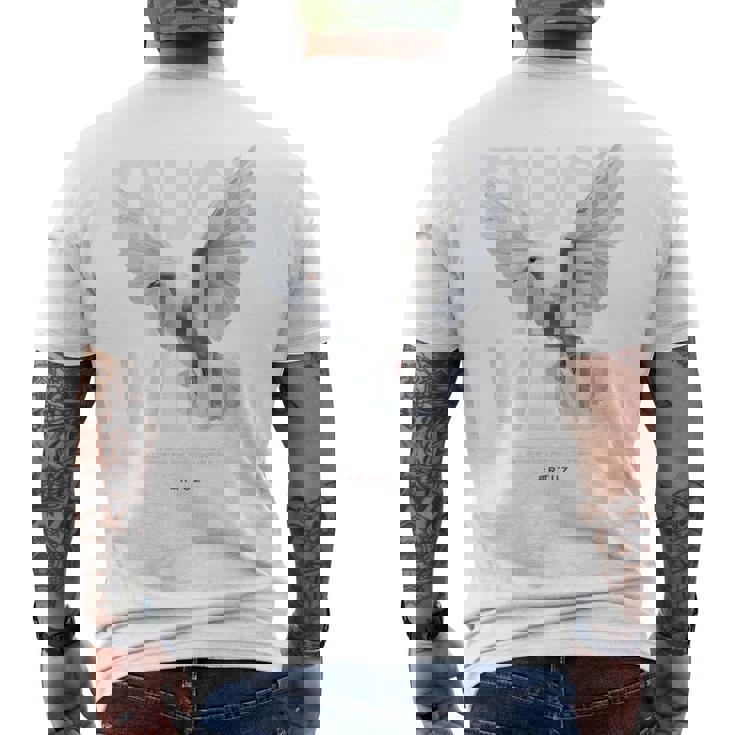 ヒップホップ Y2k Hip Hop レトロ ビンテージ アーバン バックプリント ストリートウェア ホワイトピジョン メンズTシャツ バックプリント