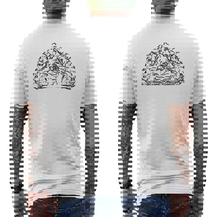 ヒップホップ Y2k Hip Hop ヴィンテージ レトロ エッジの効いたバックプリント ストリートウェア イルミナティ メンズTシャツ バックプリント