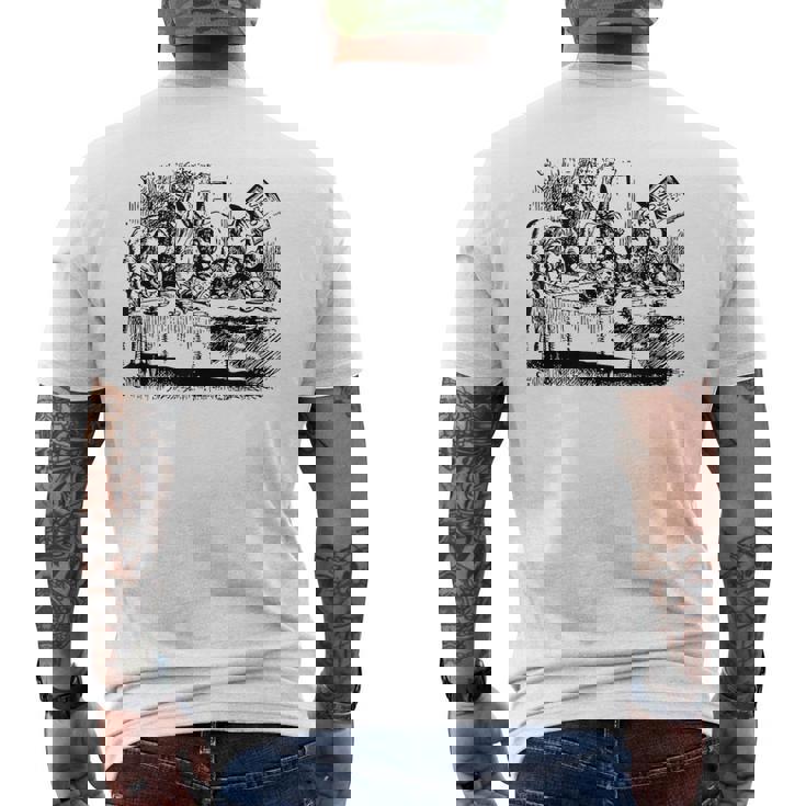 ビッグテキサス 不思議の国のアリス マッドハッターズ ティーパーティーtシャツ メンズTシャツ バックプリント