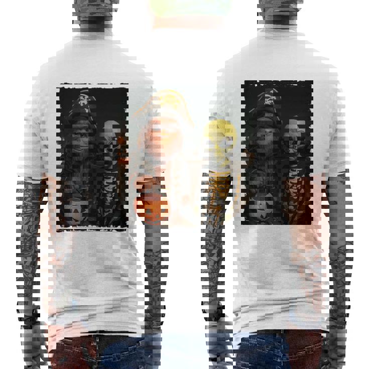 ビッグフットエイリアン 面白い ハロウィン トリック ドア カメラビュー 長袖tシャツ メンズTシャツ バックプリント