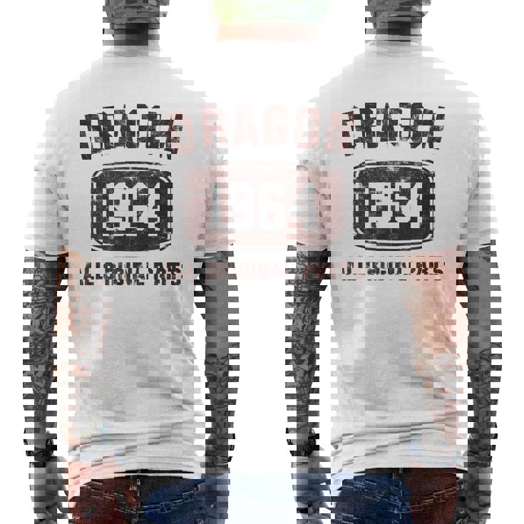 ビンテージドラゴン 1964年生まれの龍 メンズTシャツ バックプリント