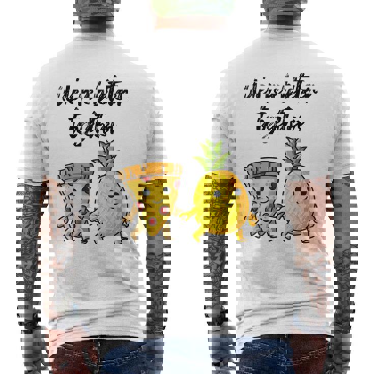 ピザハワイパイナップルピザイートピザ＆パイナップル メンズTシャツ バックプリント