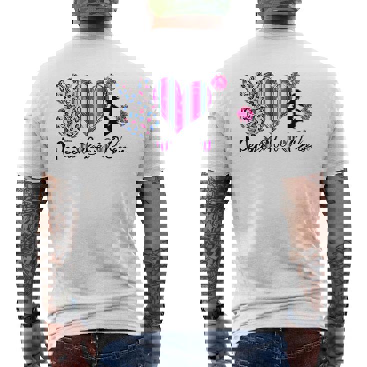 ピースラブチア メンズTシャツ バックプリント