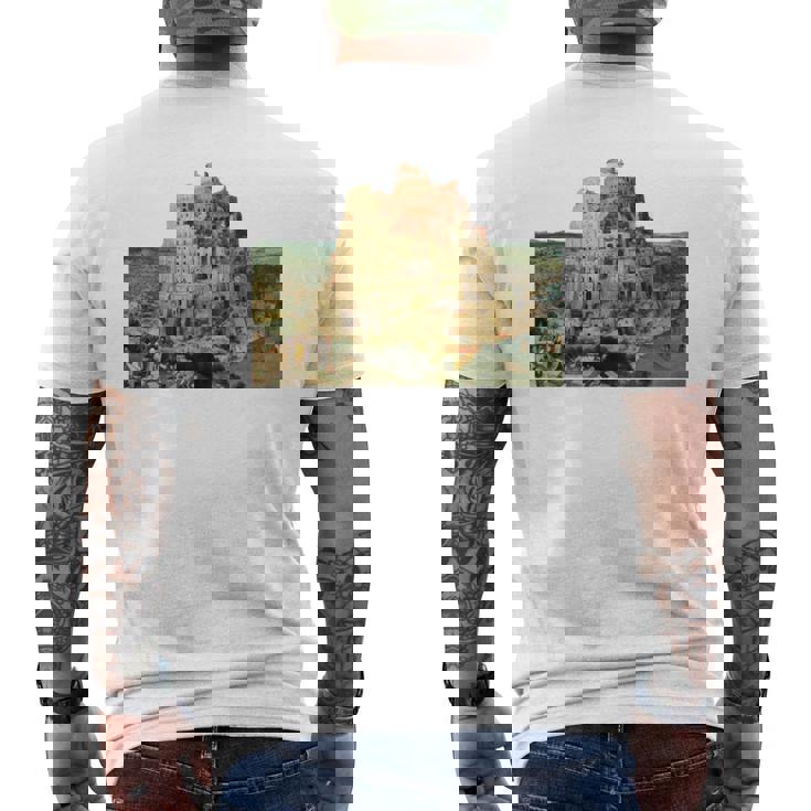 ピーテル・ブリューゲルによるバベルの塔 1563 長袖tシャツ メンズTシャツ バックプリント