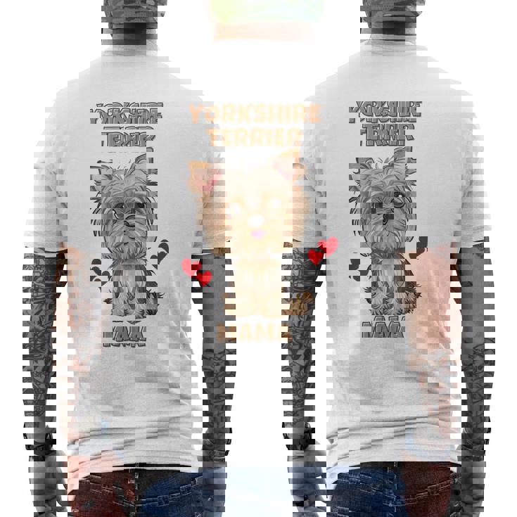 ファニーヨークシャーテリアtシャツ メンズTシャツ バックプリント