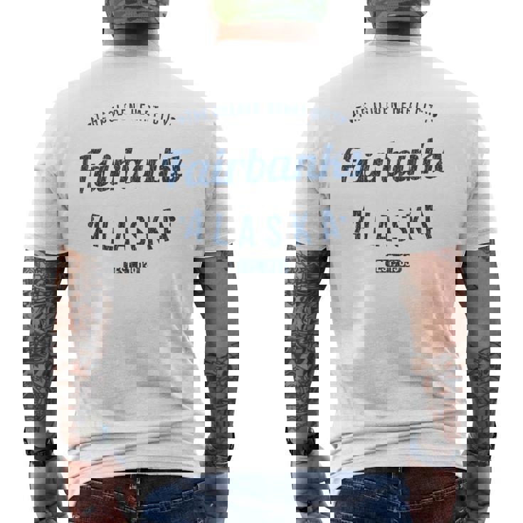 フェアバンクス アラスカ ヴィンテージ ミニマリスト お土産 Ak フェアバンクス メンズTシャツ バックプリント