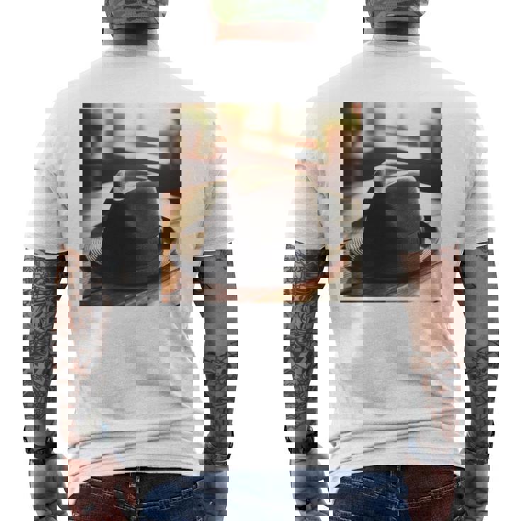 フェドーラ・ハット 長袖tシャツ メンズTシャツ バックプリント