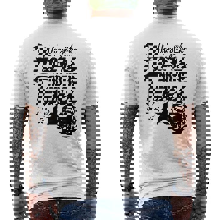 フレンチホルン ダブルホルン メンズTシャツ バックプリント