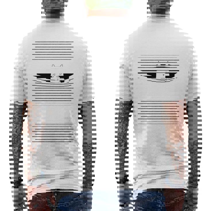 ブラインドを指で下げる猫 猫好き ねこ好き ネコ好き 猫の飼い主 ブラインドネタ おもしろ かわいい ねこ ネコ 猫 長袖tシャツ メンズTシャツ バックプリント