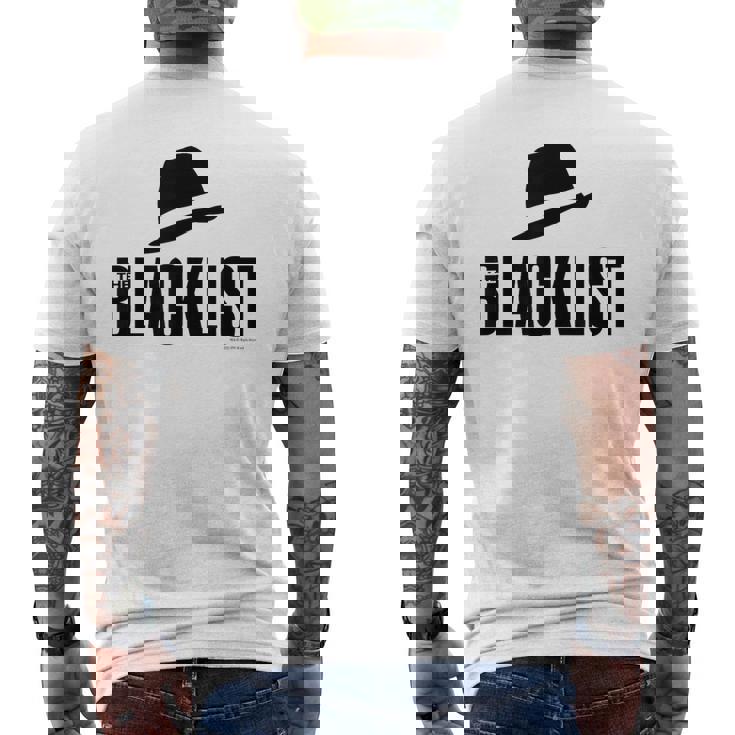 ブラックリストハットアイコン メンズTシャツ バックプリント
