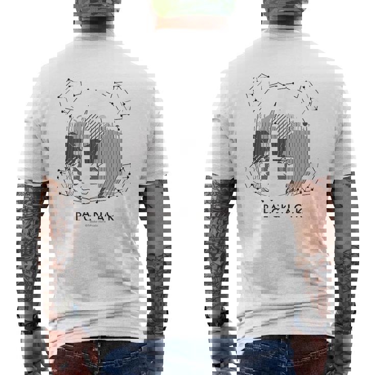 ブラック・ジャック 幾何学 （ピノコ） Ctezuka Productions メンズTシャツ バックプリント