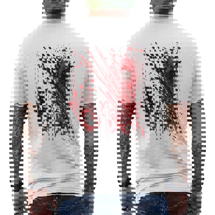 ブラッドシャツ ブラッディスプラッター ハロウィン 血 ステンド グラフィック メンズTシャツ バックプリント