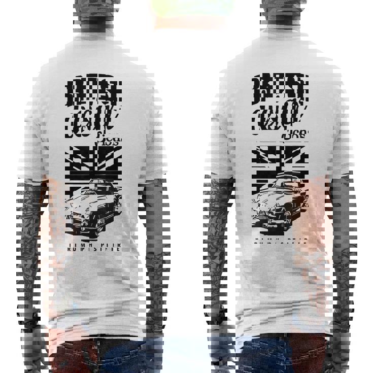 ブリティッシュクラシックカー トライアンフ スピットファイア メンズTシャツ バックプリント