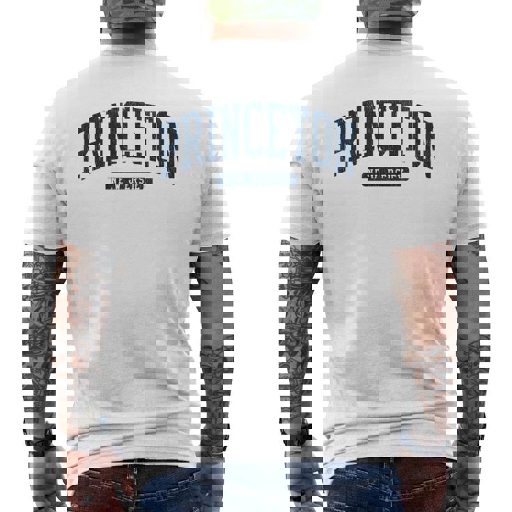 プリンストン ニュージャージー Nj カレッジ大学スタイル ブルー 長袖tシャツ メンズTシャツ バックプリント