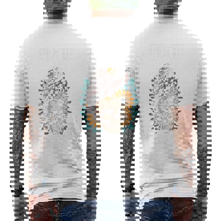 プレデター イーグル スカル ひまわり パワー 死 獲物 引用 メンズTシャツ バックプリント