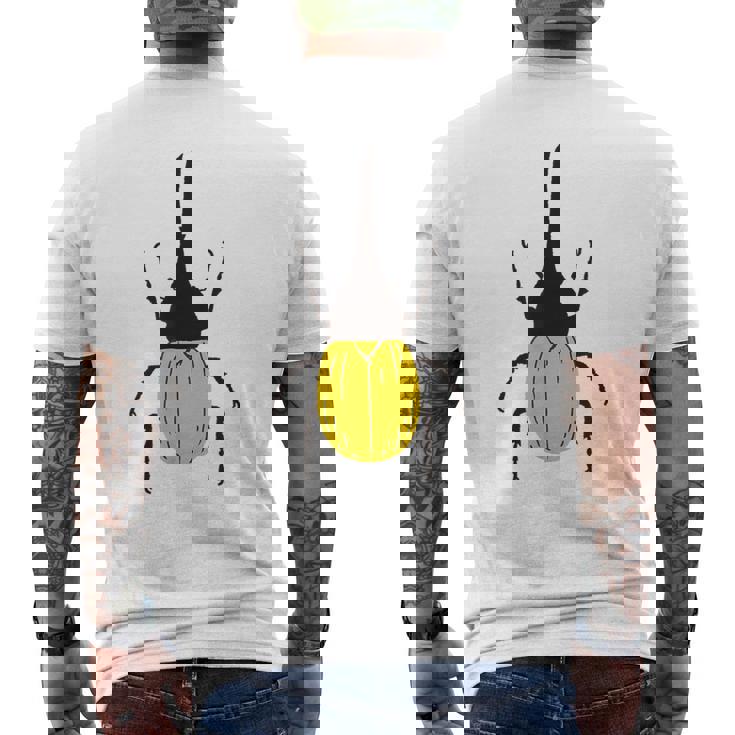 ヘラクレスオオカブト _昆虫_カブトムシ メンズTシャツ バックプリント