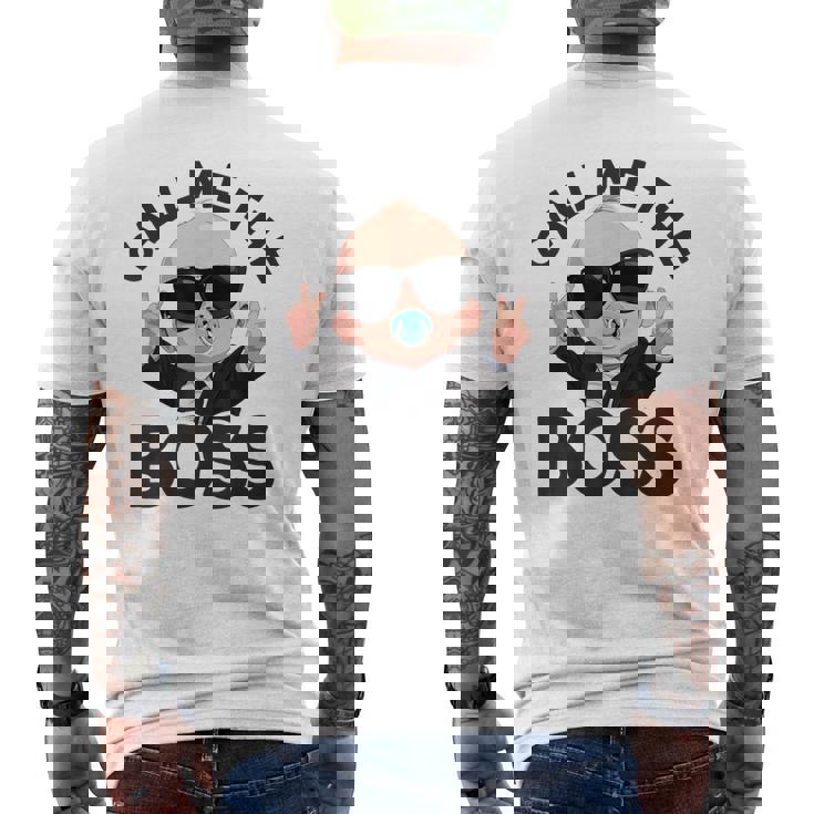 ベイビー・ボス「コール・ミー・ボス」ライク・ア・ボス・キッズ メンズTシャツ バックプリント