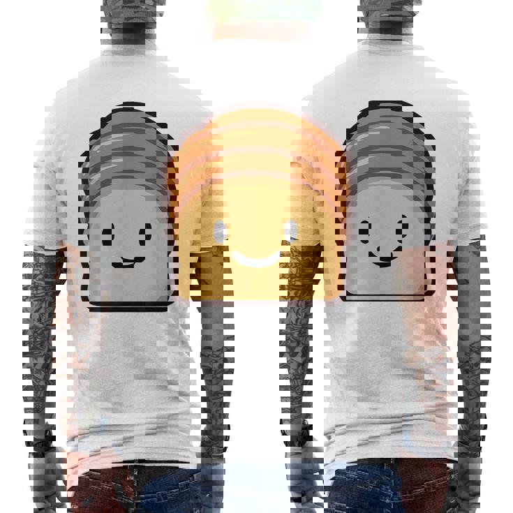 ベーカリー パン ブリオッシュ シンプルでミニマルなユーモア ブリオッシュ メンズTシャツ バックプリント