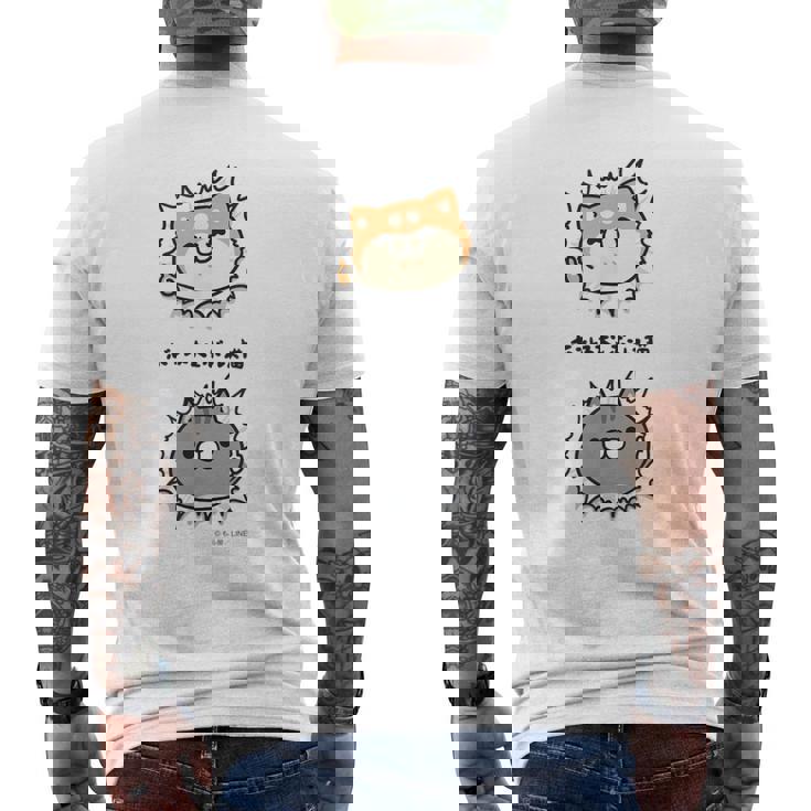 ボンレス犬とボンレス猫 Good メンズTシャツ バックプリント