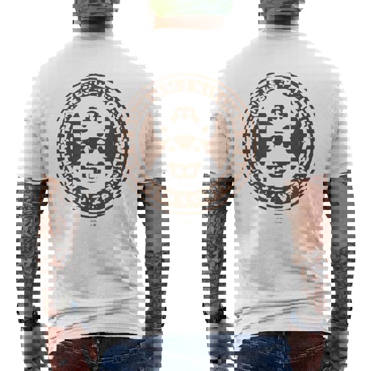 ボンレス犬とボンレス猫 ロゴ メンズTシャツ バックプリント