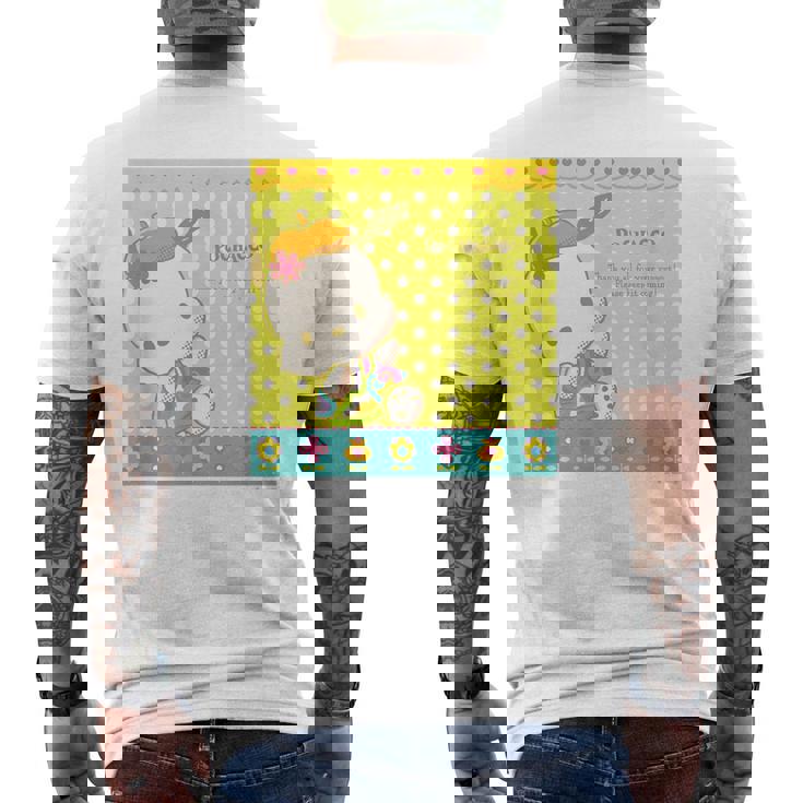 ポチャッコ Thank You 【バレンタインギフトにおすすめ！】 メンズTシャツ バックプリント