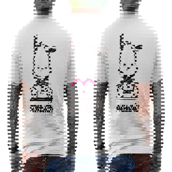 ポチャッコ おすわり ライトカラー メンズTシャツ バックプリント