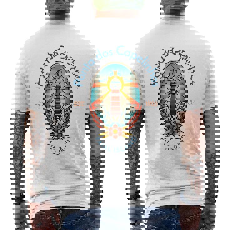 ポンタ・ドス・カペリーニョス灯台 アゾレス諸島 メンズTシャツ バックプリント