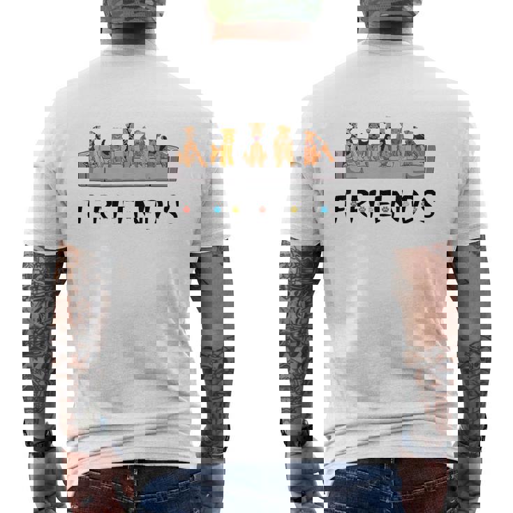 マイ・フレンズ、エアデール・テリア メンズTシャツ バックプリント