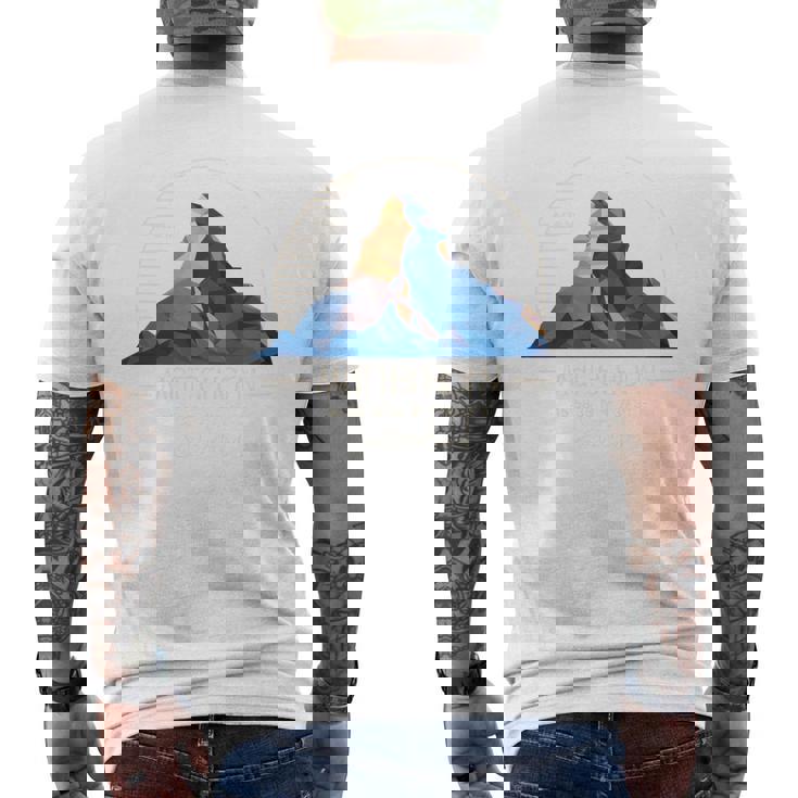 マッターホルン山 ツェルマット ハイキング スイス ギフト 長袖tシャツ メンズTシャツ バックプリント