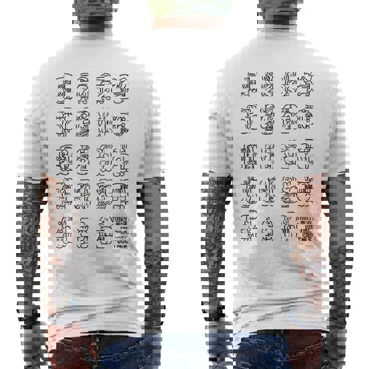 マヤ 干支 シンボル メンズTシャツ バックプリント