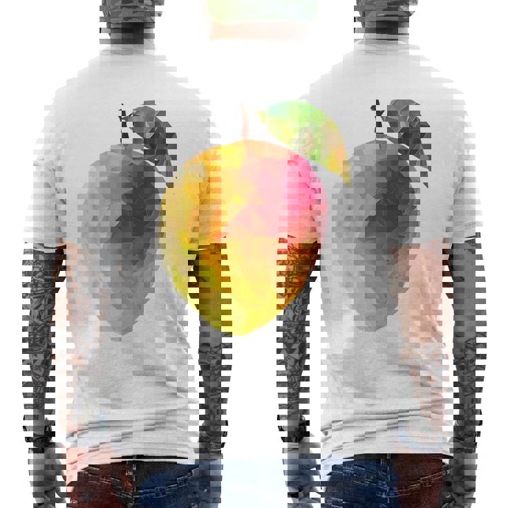 マンゴーフルーツモチーフアートマンゴー メンズTシャツ バックプリント