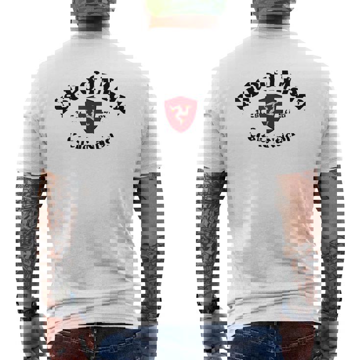 マン島ケルト国家設立978 メンズTシャツ バックプリント