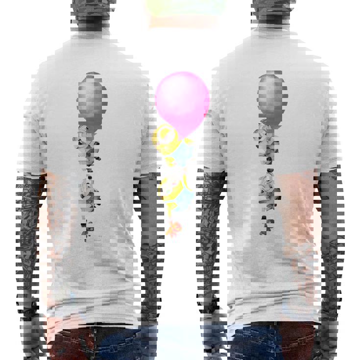 ミニオン Water Colorballoongum メンズTシャツ バックプリント