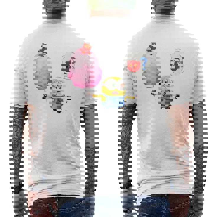 ミニオン Water Colorcotton Candy Bob メンズTシャツ バックプリント