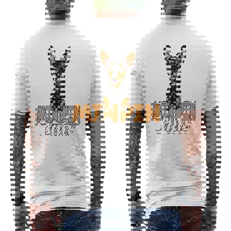 ミニピン ママ かわいい ミニチュア ピンシャー 犬 ママ ミニピン マザー メンズTシャツ バックプリント