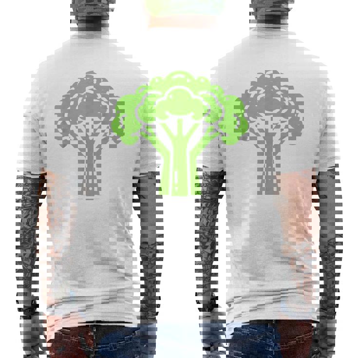 ミニマリスト かわいい ブロッコリー シンプルな野菜 ブロッコリー メンズTシャツ バックプリント