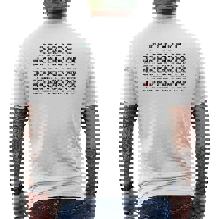 ミリタリー アルファベット アルファ ブラボー チャーリー モース ラジオ音声 メンズTシャツ バックプリント