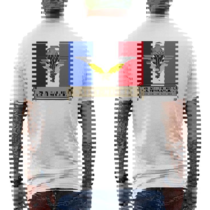 ミリタリー サンミッシェル 守護空挺部隊 フランス軍 長袖tシャツ メンズTシャツ バックプリント