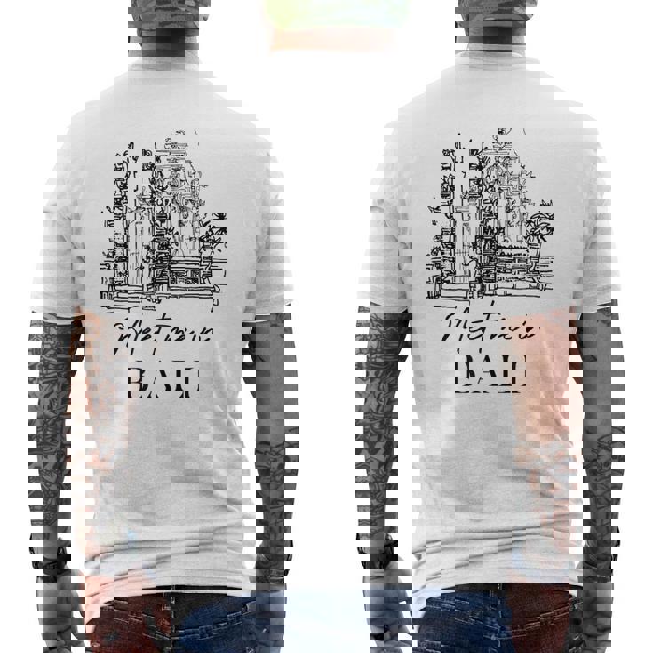 ミート・ミー・イン・バリ 旅行 バリ 旅行 バケーション インドネシア メンズTシャツ バックプリント