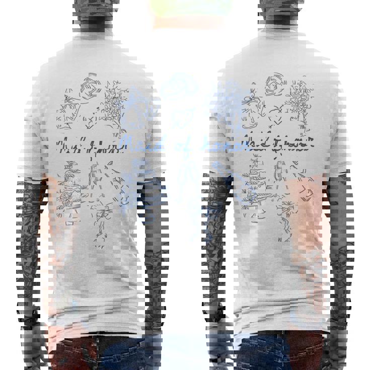 メイド・オブ・オナー ブライズメイド ブライダルパーティー 結婚式 独身 メンズTシャツ バックプリント