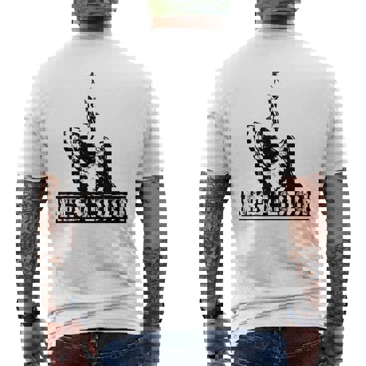 メガロドン ホオジロザメ ジャイアントシャーク サメの恋人 ダイバー メンズTシャツ バックプリント