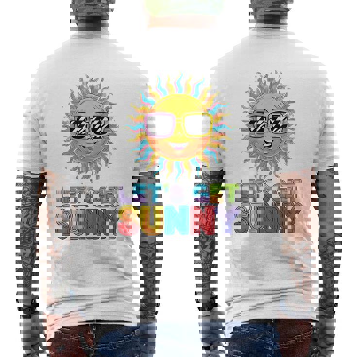 モチベーション輝くレッツゲットサニー活気 メンズTシャツ バックプリント