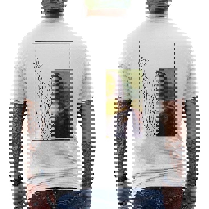 モナリザ 芸術愛好家 芸術好き 古典美術史 メンズTシャツ バックプリント