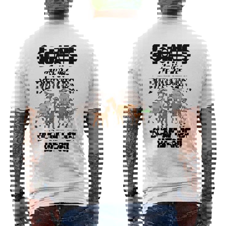 ヤギの恋人たちのためのヤギシャツ 農場アパレル ミームパンファニーヤギ 長袖tシャツ メンズTシャツ バックプリント
