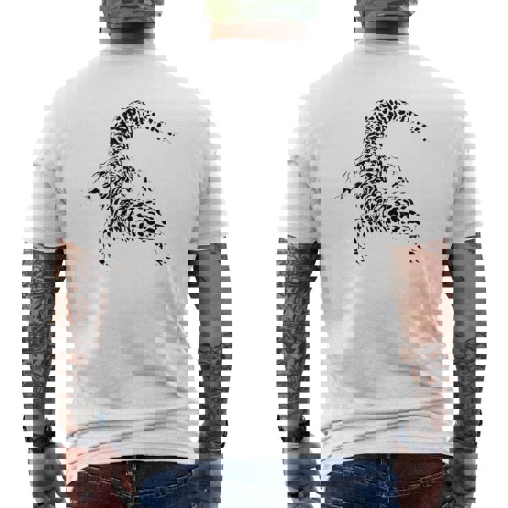 ヤモリ モチーフ 爬虫類 トカゲ テラリウム メンズTシャツ バックプリント