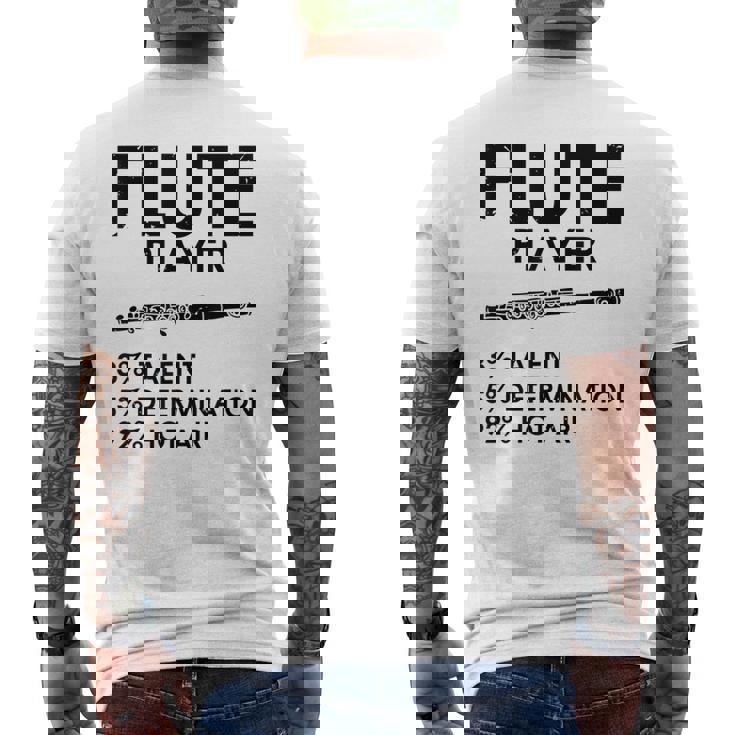 ユーモラスなフルート 愛好家 ステートメント皮肉なフルート 面白い メンズTシャツ バックプリント