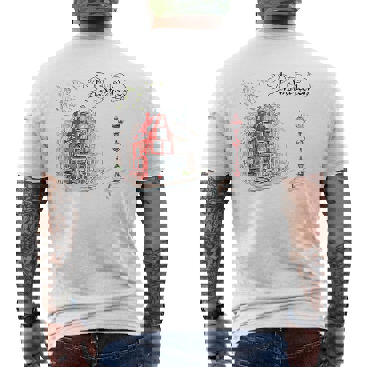 ヨーロッパ オランダ オランダ アムステルダム バケーション お土産 メンズTシャツ バックプリント