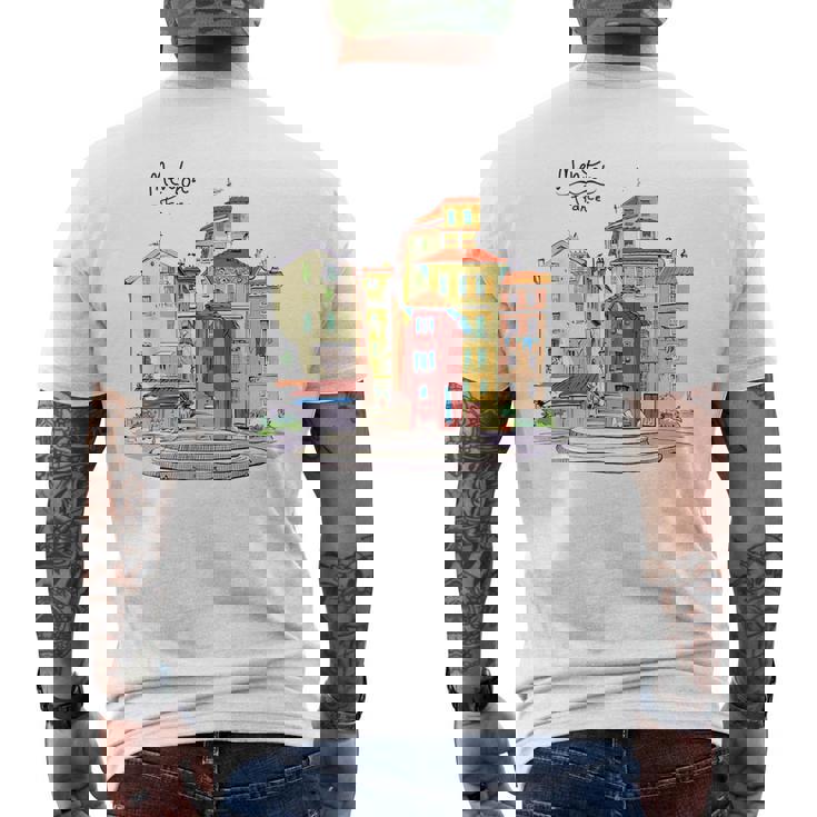 ヨーロッパ フランス パリ マントン フランス 家族 バケーション お土産 メンズTシャツ バックプリント