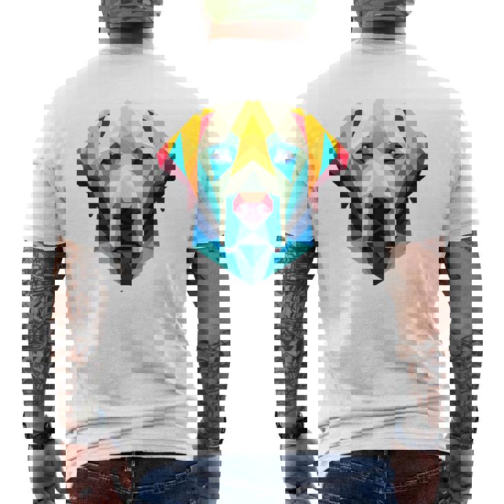 ラブラドールフェイス メンズTシャツ バックプリント