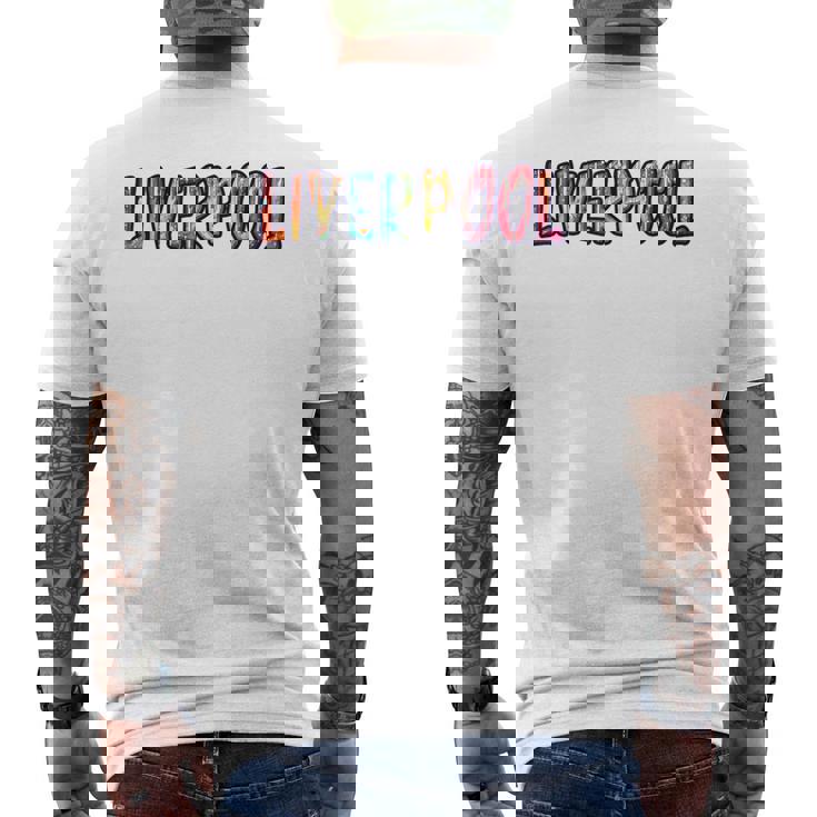 リバプールイングランド リバプールグラフィック メンズTシャツ バックプリント